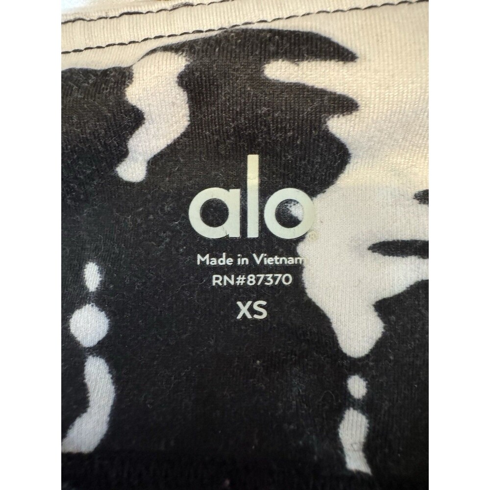 Alo Airbrush Tie Dye Legging XS White - Black Yoga Pilates Athletic - Picture 5 of 7